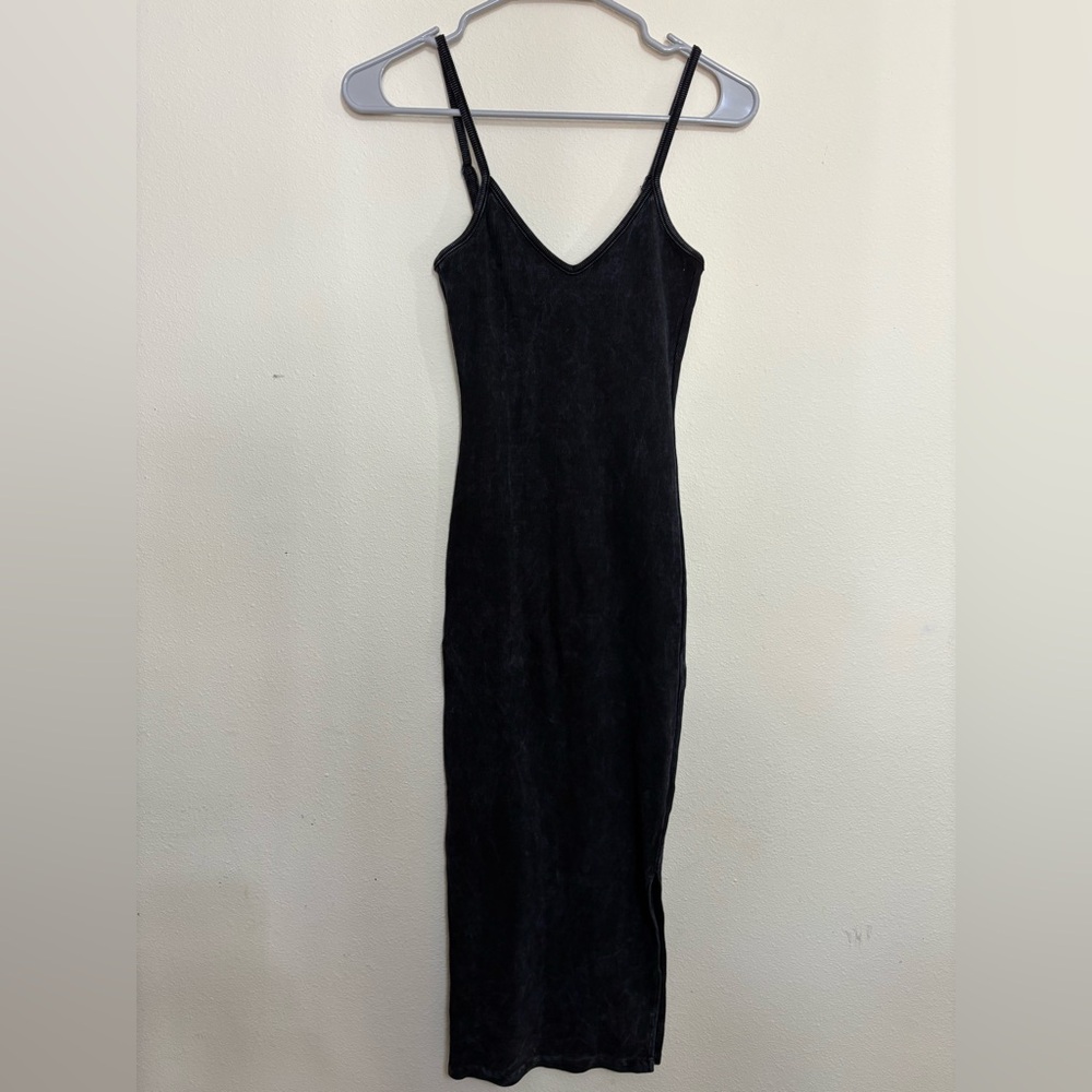 Lulu's Basic Bae Washed Black Ribbed Bodycon Midi… - image 7